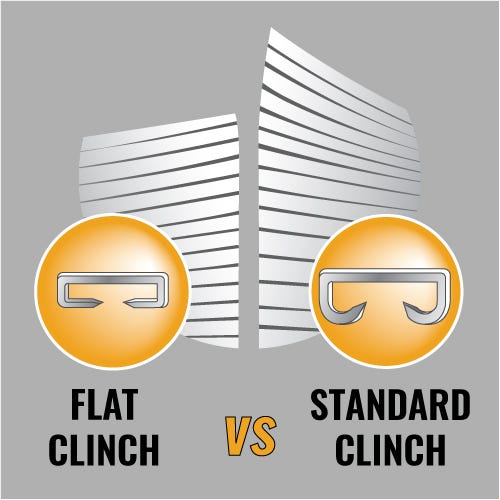 Flat clinch on sale stapler