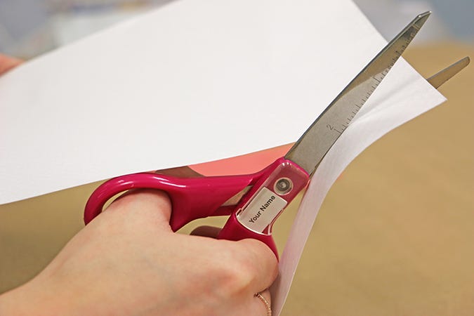 cutting long piece of paper