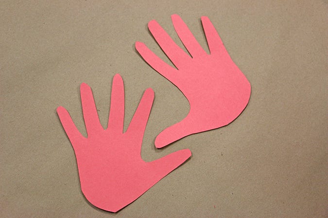 cut out hand prints