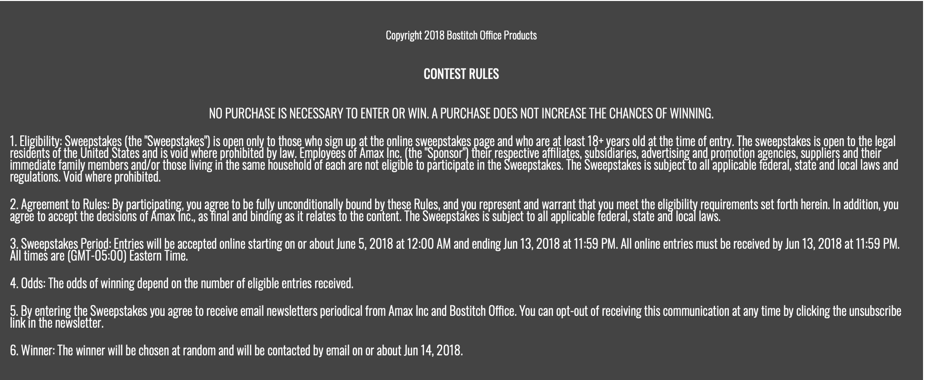 contest rules