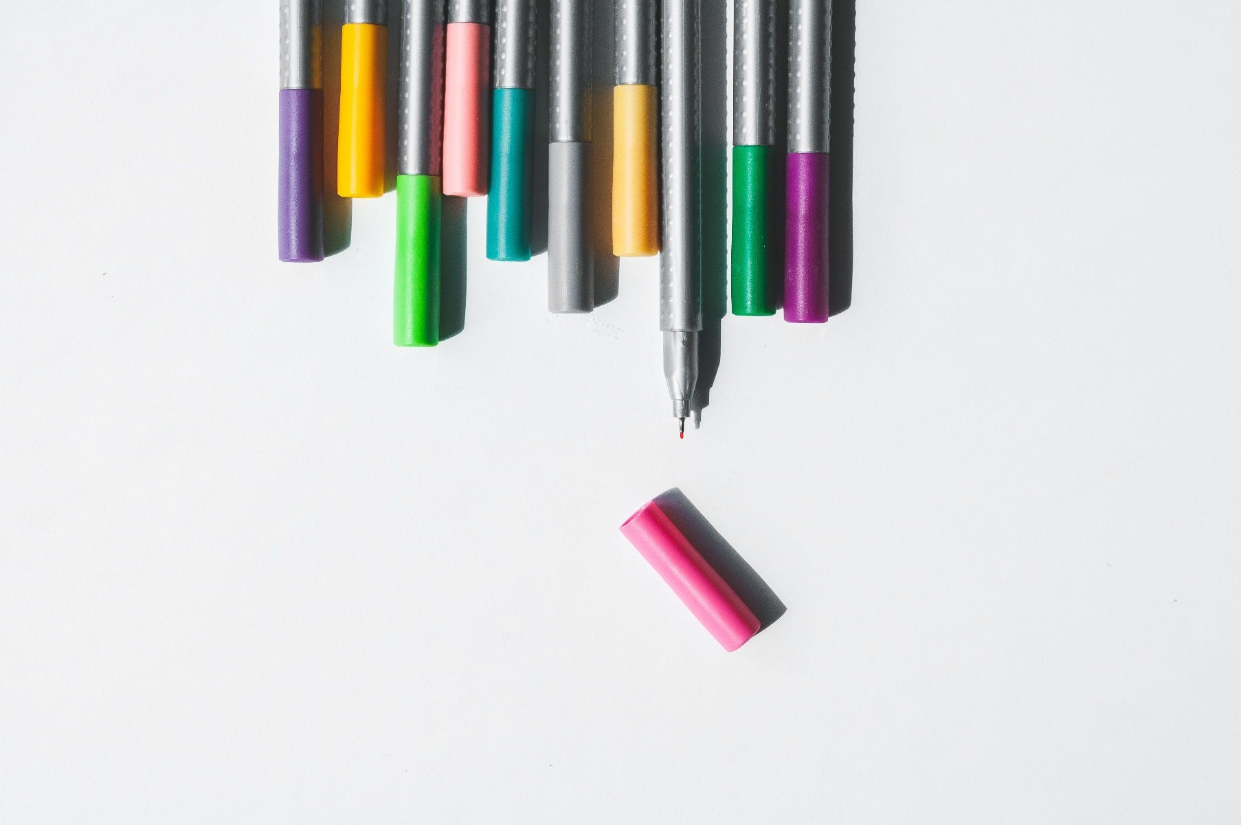 colorful pencil leads