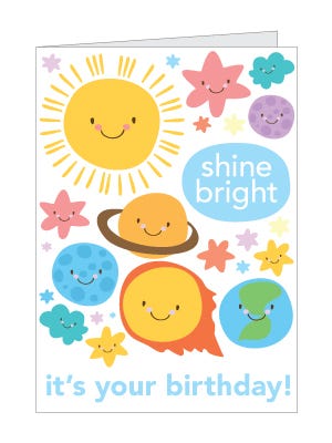 solar system birthday card