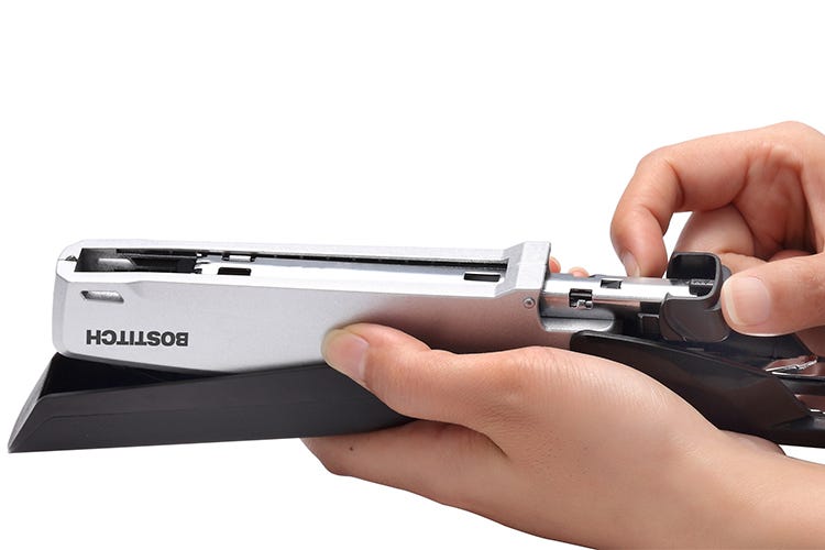 Spring loaded deals stapler