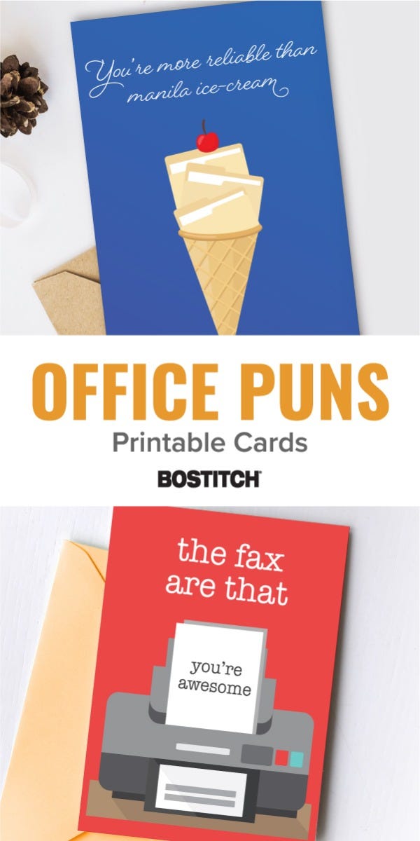 pun printable cards 