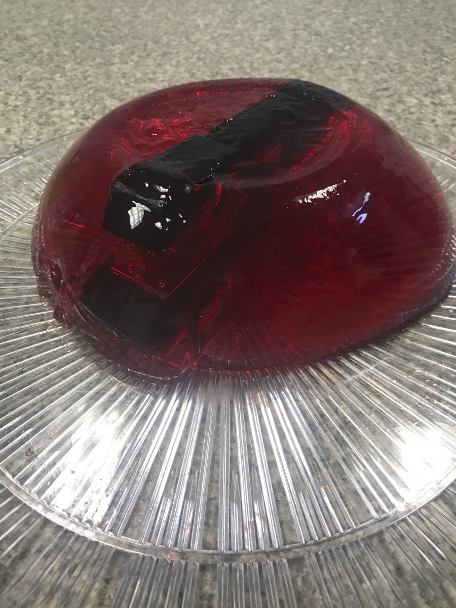 stapler in Jell-O