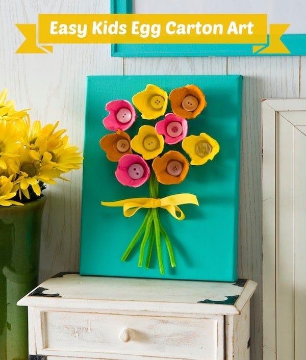 Egg Carton Flower Art