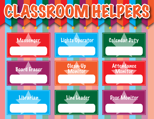 classroom helper chart