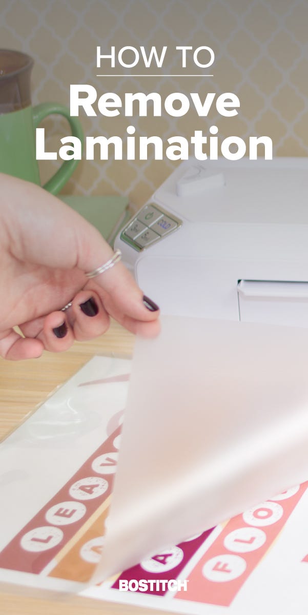 How To Remove Lamination From Paper Bostitch Office