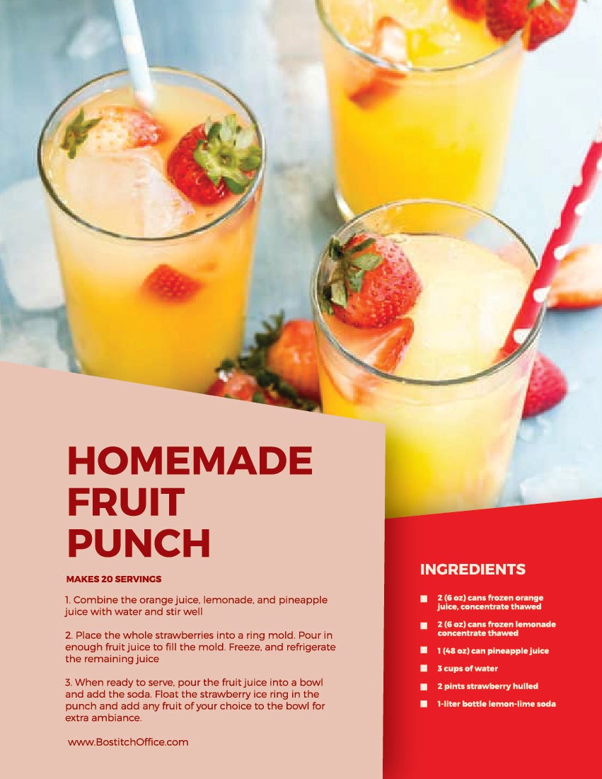 homemade fruit punch