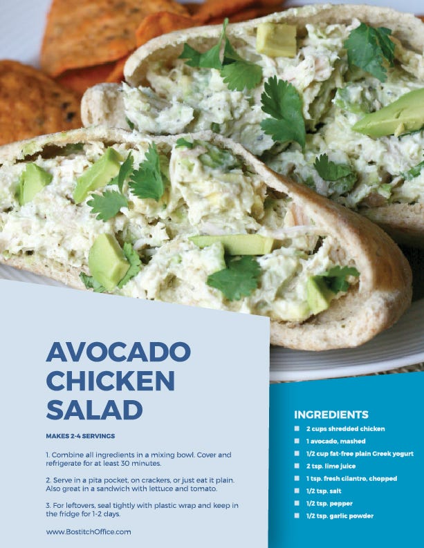 avocado chicken salad recipe