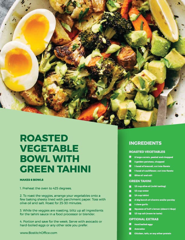 roasted veggie bowl recipe