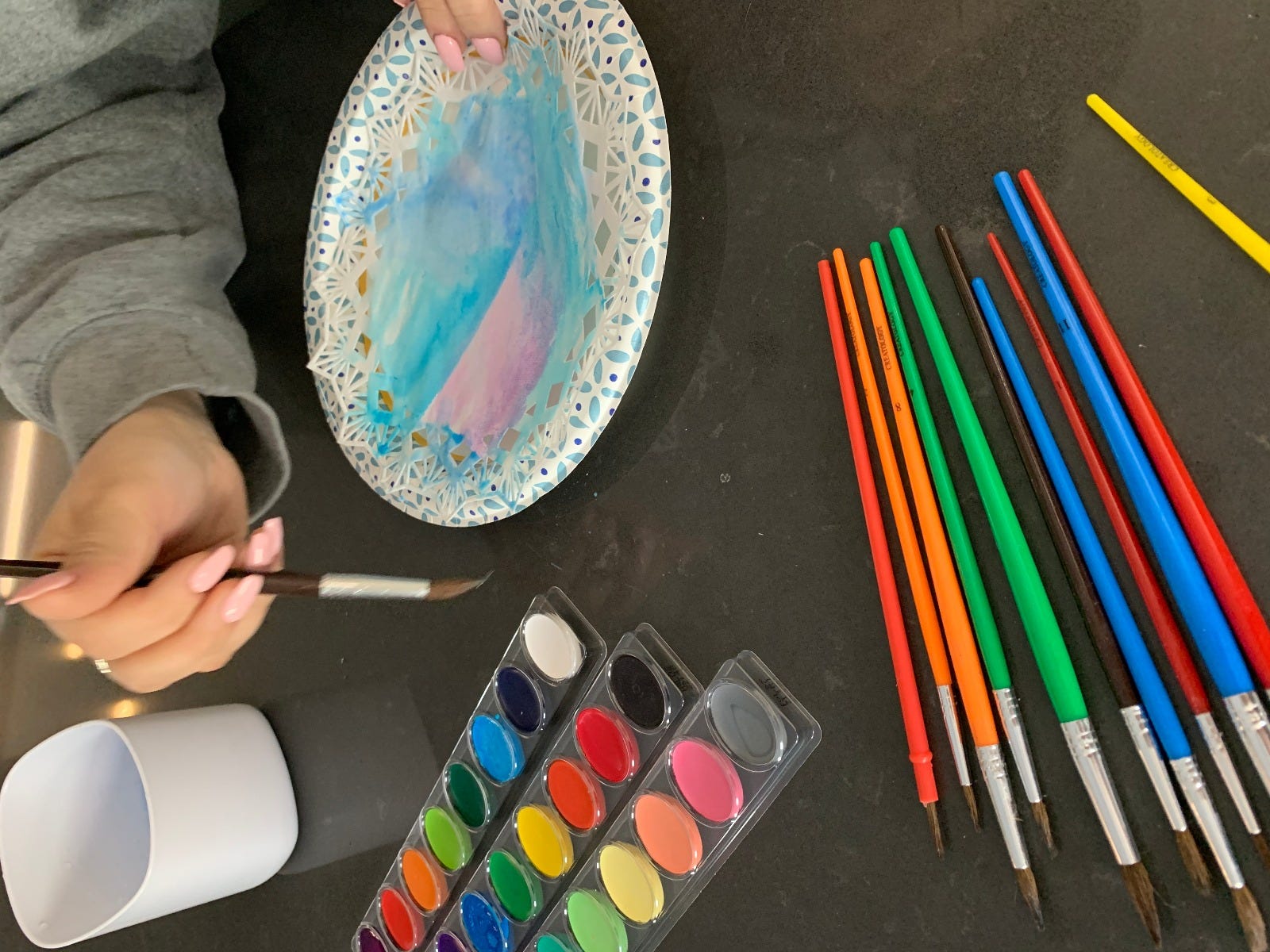 painting snowflakes