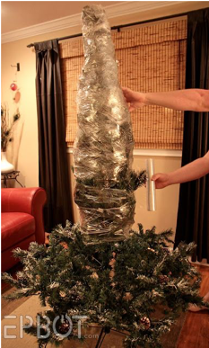 wrapped tree