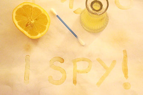 lemon invisible ink