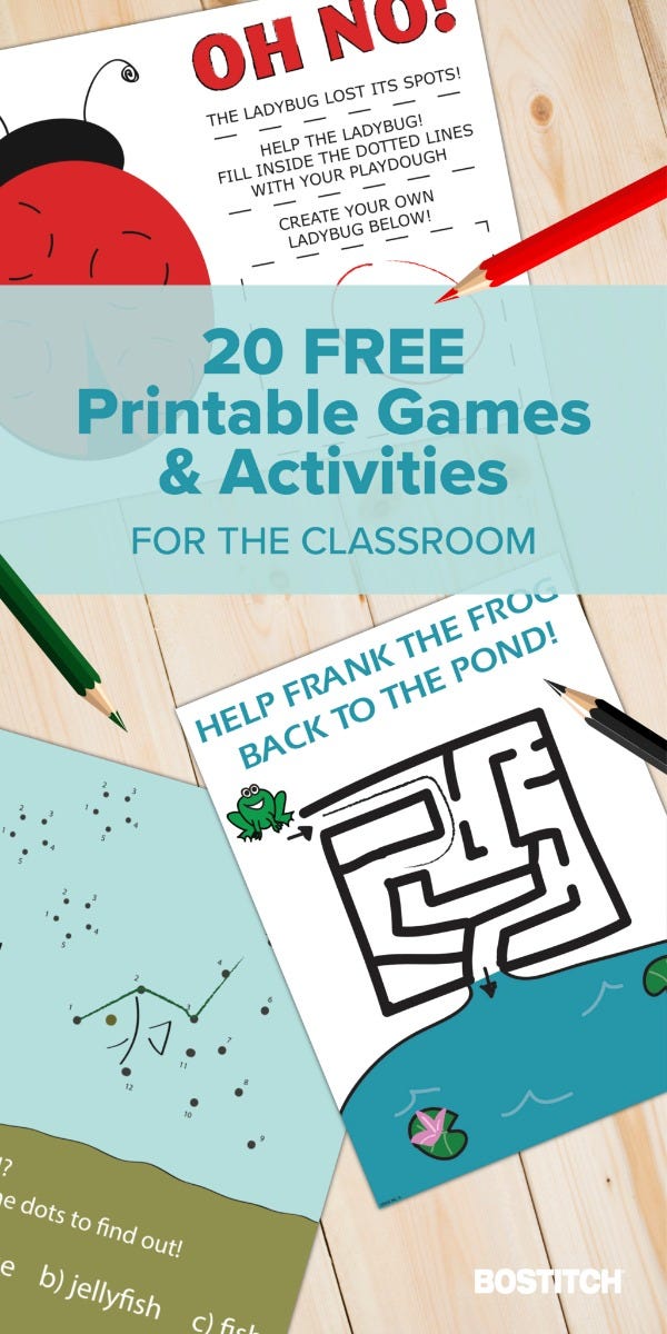 20 printable classroom games activities bostitch office