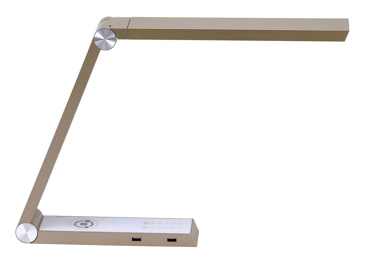 Gold desk lamp with wireless charger