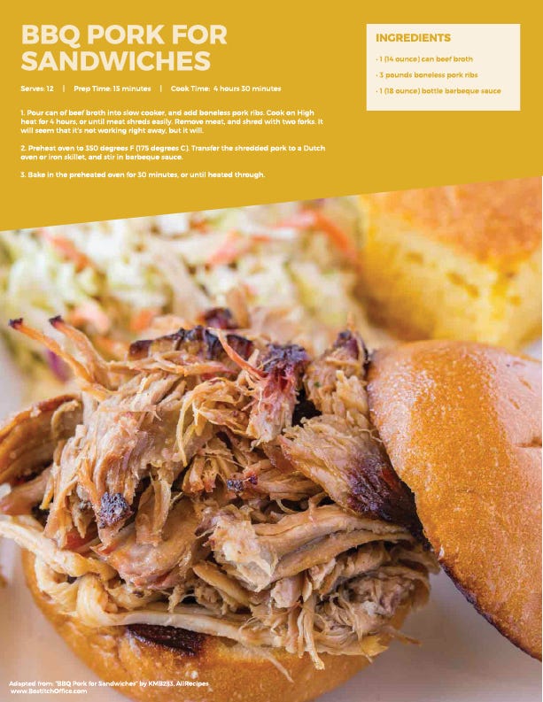 BBQ pork sandwiches