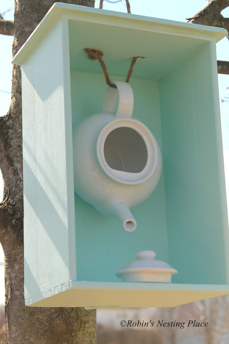 teapot birdhouse