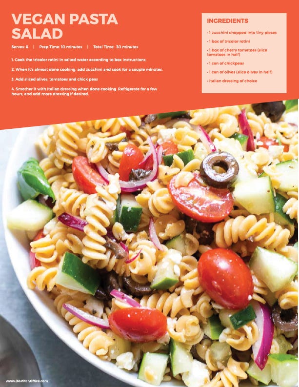 vegan pasta salad