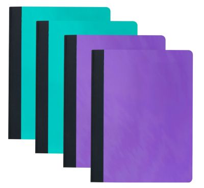 College-Ruled Composition Notebook, Teal and Purple, 4-Pack